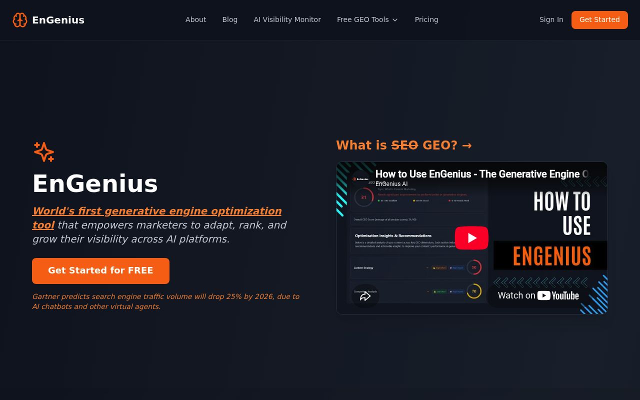 Screenshot of EnGenius homepage
