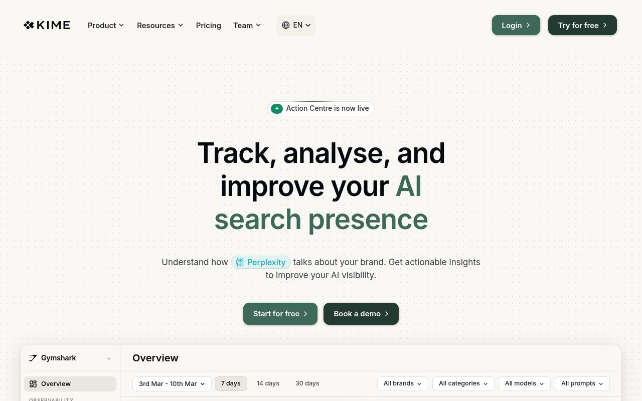 Screenshot of KIME homepage