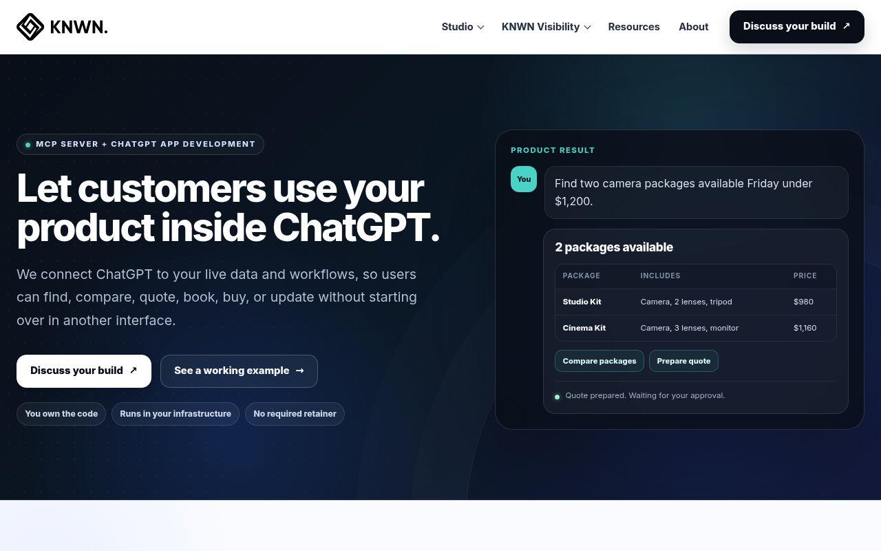 Screenshot of KNWN homepage